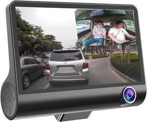 1080P 170degWide Angle,4" Dual Lens HD Car DVR Rearview Video Dash Cam Recorder Camera LCD Screen G-Sensor, WDR, Parking Monitor, Loop Recording, Motion Detection