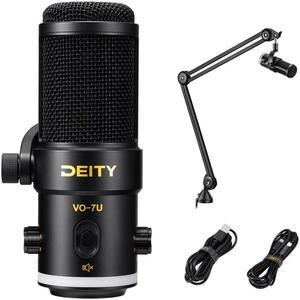 Deity VO-7U Boom Arm Kit USB Broadcast Microphone Dynamic USB Mic with RGB Lighting Effect for Phones Laptop PS5 Xbox Live Stream Conference Broadcast