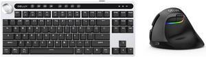 DeLUX Wireless Keyboard and Mouse Combo(KS200D+M618MINI Grey)