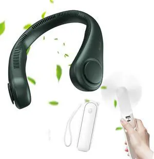 JISULIFE Handheld Fan with 4500 mAh Powerbank Max 46 Hours Runtime NECK FAN 4000 mAh