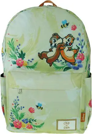 KBNL Classic Disney Chip'N'Dale Backpack with Laptop Compartment for School, Travel, and Work, Multicolor, Large