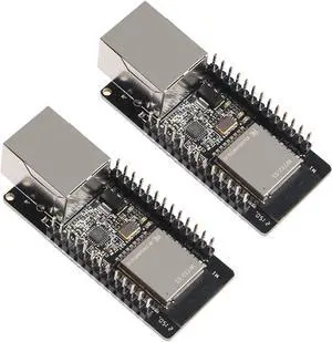 DWEII 2 Pack WT32-ETH01 ESP32 Module Ethernet WiFi Bluetooth Development Board WT32-ETH01 Embedded Serial Port to Ethernet Converter Serial to WiFi&Bluetooth MCU Module