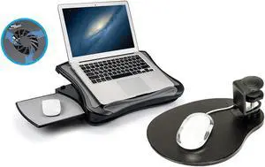 MAX SMART Ergonomic Clip On Mouse Pad and Laptop Stand with Detachable Mouse Pad