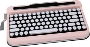 Penna Bluetooth Keyboard with White Chrome Keycap(US Language) (Switch-Cherry Mx Brown, Baby Pink)