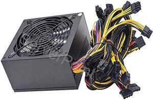 New AC110-220v ATX Pc 2000W Power Supply 8 Graphics Card Ethereum ETH BTC RVN Mining Antminer PSU for US CA BR Voltage