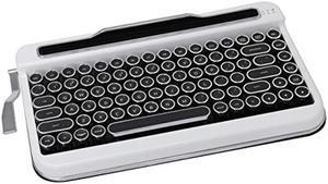 Penna Bluetooth Keyboard with Black Chrome Keycap(US Language) (Switch-Cherry Mx Brown, Pure White)