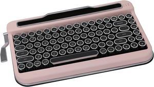 Penna Bluetooth Keyboard with Black Chrome Keycap(US Language) (Switch-Cherry Mx Red, Baby Pink)