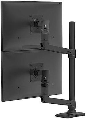 Ergotron - LX Vertical Stacking Dual Monitor Arm, VESA Desk Mount - for 2 Monitors Up to 40 Inches, 7 to 22 lbs Each - Tall Pole, Matte Black