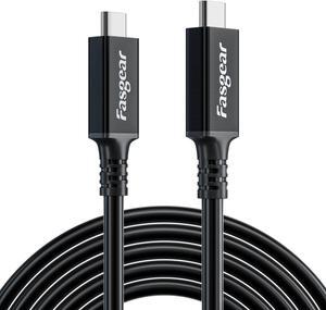 Fasgear USB C to USB-C 3.2 Gen 2x2 Cable 5m Long Type C Cord 20Gbps 100W PD QC Fast Charging with Emarker 5K@60Hz Video Output Compatible for Thunderbolt 3/4 Mac-Book Pro eGPU Docking SSD Quest Link