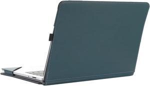 Case Cover for New Microsoft Surface Laptop Studio 2& Laptop Studio Tablet[(14.4-inch Screen)]  2-in-1 PU Leather Protective Shell(Surface Laptop Studio, Plain Leather Dark Green)