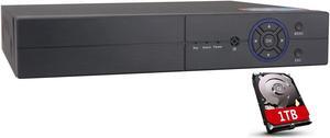 16CH 1080P 5-in-1 HD Hybrid DVR&NVR Support 5MP IP Camera+1080P AHD/TVI/CVI Camera and 960H Analog Camera Standalone DVR CCTV Surveillance Security System Video Recorder (1TB HDD Preinstalled)