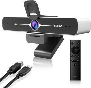 NexiGo Zoom Certified, N970P 4K Webcam, Onboard Flash Memory, Al-Powered Auto-Framing, Adjutable Field of View, Sony Sensor, Dual AI Noise-Cancelling Mics, Works with Teams/Zoom/Webex/Google