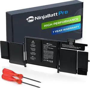NinjaBatt Battery A1502 A1582 for Apple MacBook Pro Retina 13" A1493 [Early 2015, Mid 2014, Late 2013] - High Performance [75Wh/11.42V]