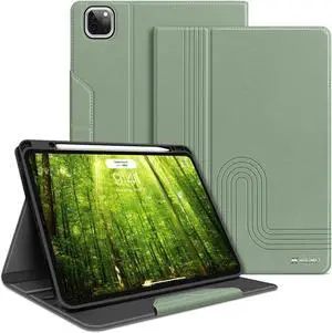 H HOLIMET Case for iPad Pro 12.9 2022 6th/5th/4th/3rd Generation 2021 2020 2018 with Pencil Holder Shockproof Folio Cover for iPad Pro 12.9 inch, Auto Sleep/Wake, Vegan Leather
