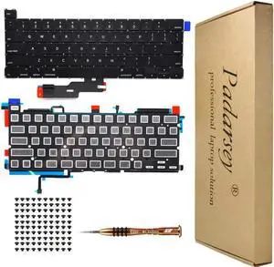 Padarsey Replacement Backlight Backlit Keyboard Compatible with MacBook Pro 13 inch A2289 Released 2020 US Layout+Keyboard Screws+Screwdriver