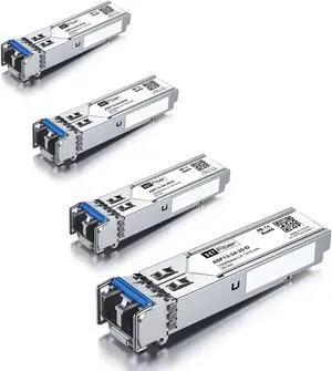 H!Fiber 4 Pack 1.25G Single Mode SFP LC Module, 1000Base-LX/LH Fiber Transceiver for Cisco GLC-LH-SMD, Meraki, Ubiquit UniFi, TP-Link, Fortinet, Intel, Netgear, Mikrotik and More (SMF,1310nm,20km,DDM) H!Fiber 4 Pack 1.25G Single Mode SFP LC Module, 1000Base-LX/LH Fiber Transceiver for Cisco GLC-LH-SMD, Meraki, Ubiquit UniFi, TP-Link, Fortinet, Intel, Netgear, Mikrotik and More (SMF,1310nm,20km,DDM)