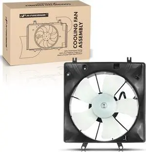 A-Premium Engine Radiator Cooling Fan Assembly Compatible with Select Honda Models - Accord 2003 2004 2005 2006 2007 - Replace# 19015RCAA01, 19020RCAA01