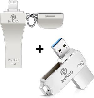 PL ZMPWLQ Easy One-Click-Backup-Photo-Stick 256GB for Windows & Mac Computers 1 pc and iOS MFi Certified 256GB iPhone-Photo-Stick iPhone-Thumb-Drive External-iPhone-Storage USB-Flash-Drive-for-iPhone
