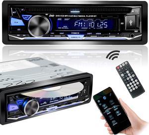 Hengweili Single Din Car Stereo with CD DVD Player Bluetooth USB AM/FM Radio APP Control MP3 SD AUX Audio Receiver