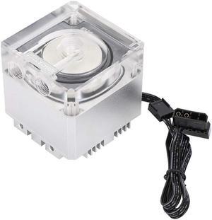 CPU Water Cooling Pump, G1/4 Thread Computer Pump 800L/H 3.5 Meters Pump Head 3000RPM Fast Heat Dissipation PC Pump for Computer Water Cooling System(Silver)