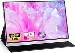 Portable Monitor for Laptop, INOO 15.8in FHD 1080P Laptop Monitor, Travel Second Monitor for Laptop, USB C Monitor with Smart Cover, External Screen for MacBook Computer Tablet Phone Xbox Switch PS5/4