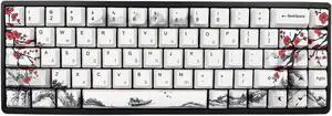 JSJT Key Cap-Keycaps 65 Percent, Plum Blossom Keycap PBT OEM Profile Keycap Set 68 Keys Suitable for GK68/RK68 Mechanical Keyboards(only keycaps)