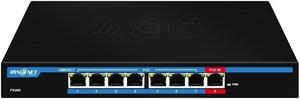 PX208 8 Port Gigabit PoE Extender 1 Port PoE IEEE802.3BT 90W Input 7 Port PoE IEEE802.3at/af Output,Plug&Play,Support Wallmount