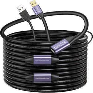 LDKCOK USB 2.0 Type A Male to A Female Active Repeater Extension Cable 100ft, High Speed 480 Mbps