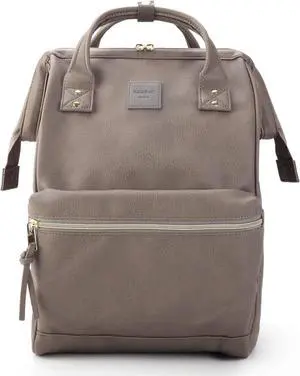 Kah&Kee Leather Backpack for Women and Men 15-inch Laptop Bag | Teacher Professional, Diaper Bag Backpack, Ideal for Work, School, Nurse, College & Travel (Dark Gray, Medium)