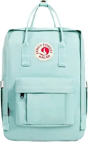 KALIDI Casual Laptop Backpack 15 Inches Classic Camping Rucksack Travel Outdoor Square Daypack College Hiking Gym Bag, Mint Green