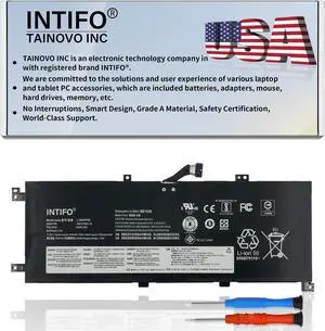 INTIFO 46Wh L18M4P90 Laptop Battery Compatible with Lenovo ThinkPad L13 Yoga Series Notebook L18C4P90 L18D4P90 02DL030 02DL031 02DL032 SB10T83119 SB10T83120 SB10T83121 [15.36V 46Wh 4-Cell]