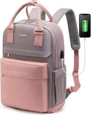 LOVEVOOK Laptop Backpack for Women 15.6 Inch Laptop Bag with USB Port, Fashion Waterproof Backpacks Teacher Nurse Stylish Travel Bags Vintage Daypacks Bookbag for College School Work