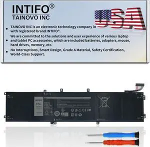 INTIFO 97Wh 4K1VM Laptop Battery Compatible with Dell G7 17 7700 Series Notebook W62W6 0W62W6 XYCW0 0XYCW0 9TM7D 09TM7D V0GMT NYD3W 0NYD3W NCC3D 0NCC3D [11.4V 97Wh 6-Cell]