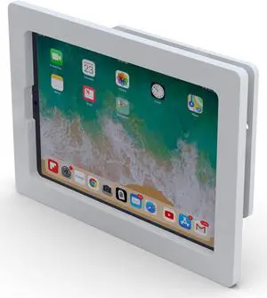 TABcare Anti-Theft Acrylic VESA Enclosure for Apple iPad Mini 6 7 8.3" with Free Wall Mount Kit & 90-Degree Angle USB C Charge Cable (iPad Mini 6/7 8.3", White)