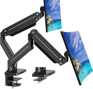 MOUNT PRO Dual Monitor Mount for 2 Ultrawide Computer Screen Max 43 Inch/37.5lbs Each, Premium Long Monitor Arm, Heavy Duty Gas Spring Monitor Stand for 2 Monitors, VESA Desk Mount 75x75 100x100