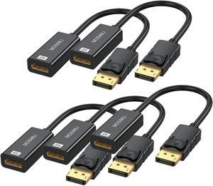 MOSIMLI DisplayPort to HDMI Adapter 5-Pack,4K (Display Port) DP to HDMI Cable Male to Female for HDTV, Computer, Monitor, Desktop, Laptop, Projector and More (NOT-Bidirectional)