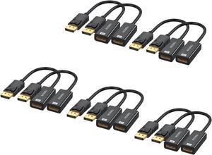 MOSIMLI DisplayPort to HDMI Adapter 10-Pack,4K (Display Port) DP to HDMI Cable Male to Female for HDTV, Computer, Monitor, Desktop, Laptop, Projector and More (NOT-Bidirectional)