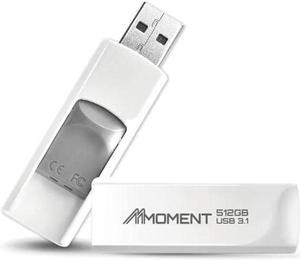 MMOMENT MU39 512GB USB 3.1 Gen1 Flash Drive, Read Speed up to 100MB/s, Retractable Design Thumb Drive