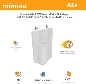 Mimosa A5x PTMP Access Point 700 Mbps with Extended Frequency 4.9 to 6.4