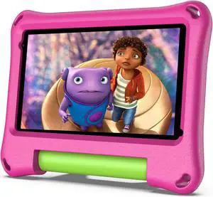 VASOUN Kids Tablet 7 Inch Tablet for Toddlers, Android 13 2GB RAM 32GB RAM with WiFi Dual Camera, Parental Control,Bluetooth, Kid-Proof with Case for Boys Girls (Pink)