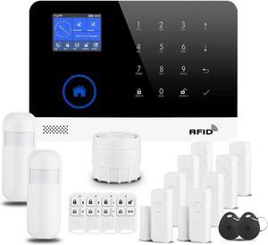 Alarm Security System, DIY 4G Wireless Burglar Alarm 18 Piece Kit with WiFi APP Control for Home & Shop