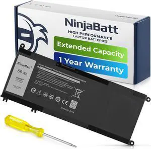 NinjaBatt Battery for Dell 33YDH 17 7000 7779 13 7353 17 7778 15 7778 15 7577 P30E 7786 7773 3779 G5 / 7588 3579 5587 G7 / G3 Latitude 13 3380 14 3490  High Performance [15.2V/56Wh]