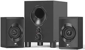 OROW Bluetooth Computer Speakers with Subwoofer,Front Knob 18W Wireless PC Speakers,Support SD &USB&AUX&Bluetooth Play,Great for Party/Game/TV (S213)