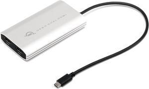 OWC USB-C to Dual HDMI 4K Display Adapter with DISPLAYLINK for Apple M1 Mac or Any Mac or PC with USB-C or Thunderbolt