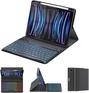 OYEEICE Keyboard Case for iPad Pro 12.9 (6th Generation 2022) - Detachable BT Backlit Magnetic Keyboard with iPad Pro 12.9 inch 5th / 4th Gen 2021 2020, Built-in Pencil Holder, Smart Cover(Black)
