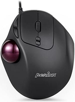 Perixx Perimice-517 Wired Trackball USB Mouse, 7 Button Design, Build-in 1.34 Inch Trackball with Pointing Feature