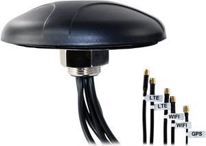 Proxicast 5-in-1 Professional Low-Profile MIMO LTE + Wi-Fi + GPS Screw Mount Combination Vehicle Antenna Compatible with Cradlepoint, Digi, Peplink and Other Modems/Routers (ANT-500-221)