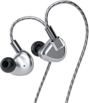 Letshuoer S12 in-Ear Headphones 14.8mm Planar Magnetic Driver Wired in-Ear HiFi Earphones for Smartphones/PC/Tablet (4.4mm Connector, Silver)