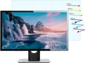 32 Inch Anti Blue Light TV Screen Protector (27.36 x 15.35 inch), Anti Blue Light Glare Filter Blocking UV & Blue Light Relieve Eye Strain Help Sleep Better, Fits LCD, LED, 4K OLED/QLED HDTV Display