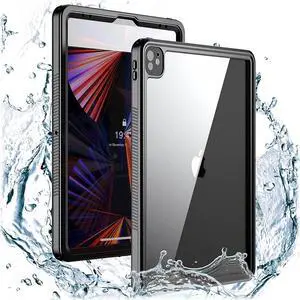 SaharaCase Water-Resistant Case for use with iPad Pro 12.9-inch (4th, 5th, and 6th Gen 2020-2022), Black (TB00040)